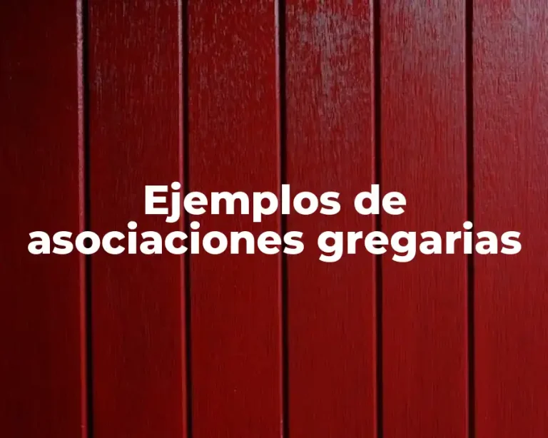 Ejemplos de asociaciones gregarias