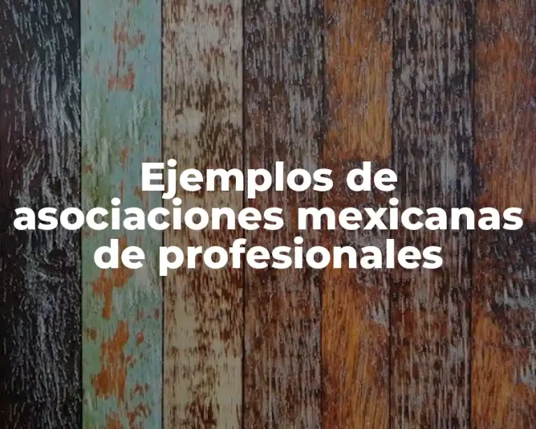 Ejemplos de asociaciones mexicanas de profesionales