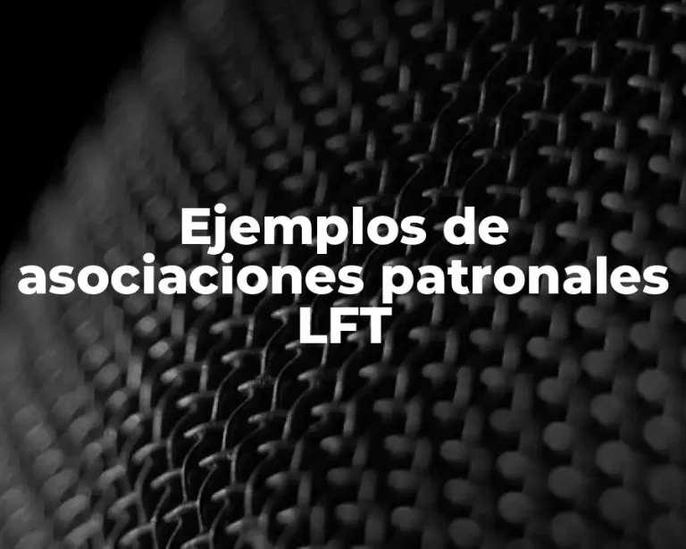 Ejemplos de asociaciones patronales LFT
