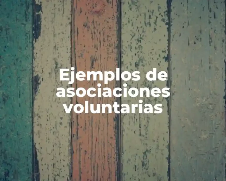 Ejemplos de asociaciones voluntarias