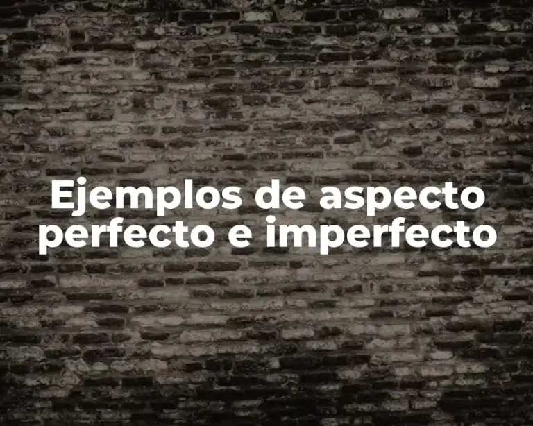 Ejemplos de aspecto perfecto e imperfecto