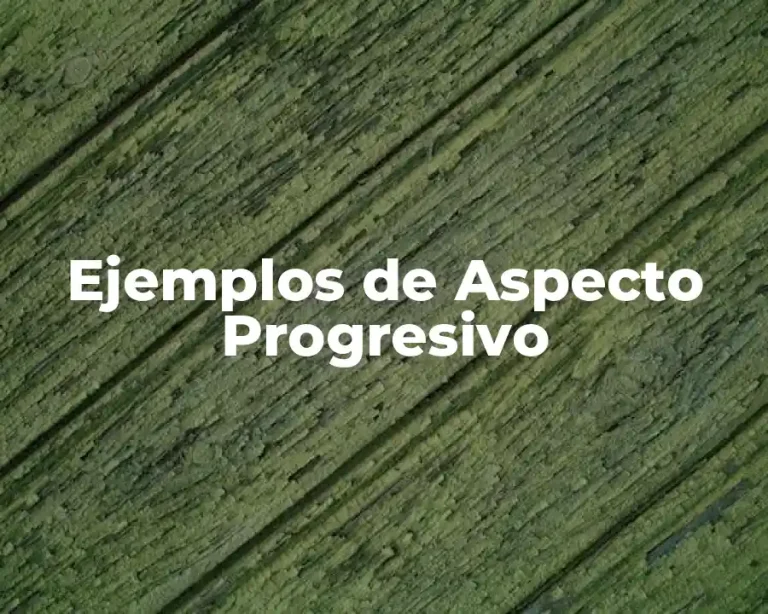 Ejemplos de Aspecto Progresivo
