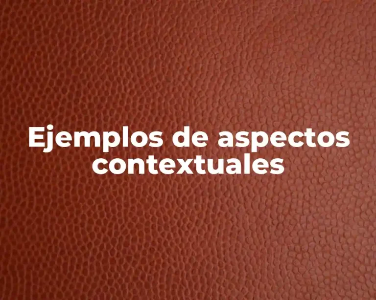 Ejemplos de aspectos contextuales