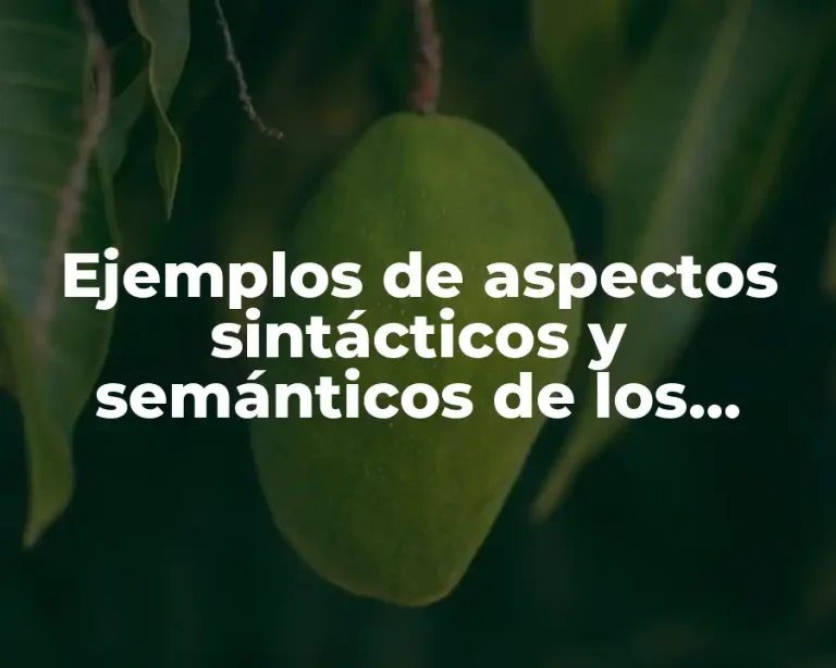 Ejemplos de aspectos sintácticos y semánticos de los textos