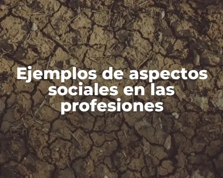 Ejemplos de aspectos sociales en las profesiones