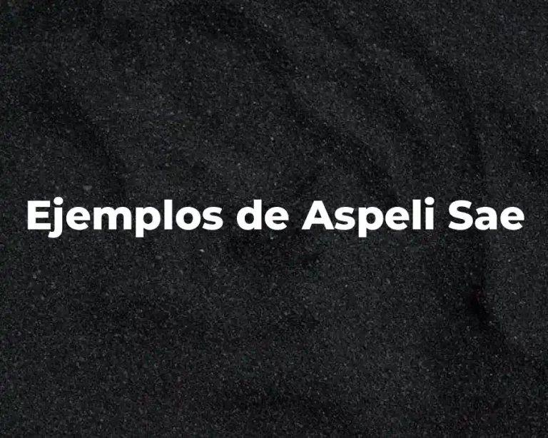 Ejemplos de Aspeli Sae