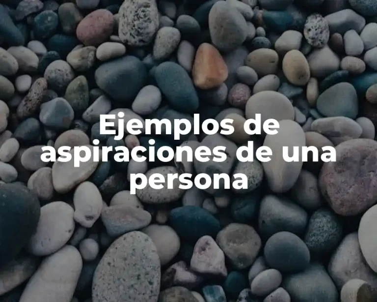 Ejemplos de aspiraciones de una persona