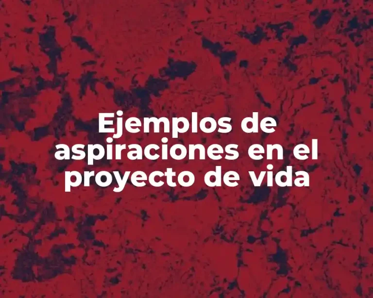 Ejemplos de aspiraciones en el proyecto de vida