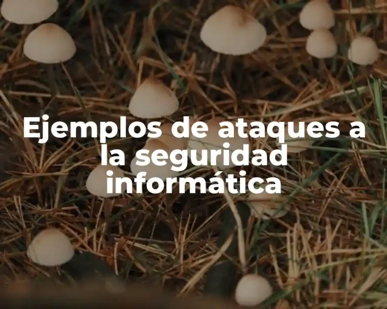 Ejemplos de ataques a la seguridad informática