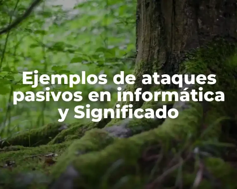 Ejemplos de ataques pasivos en informática y Significado