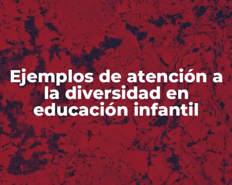 Ejemplos de atención a la diversidad en educación infantil