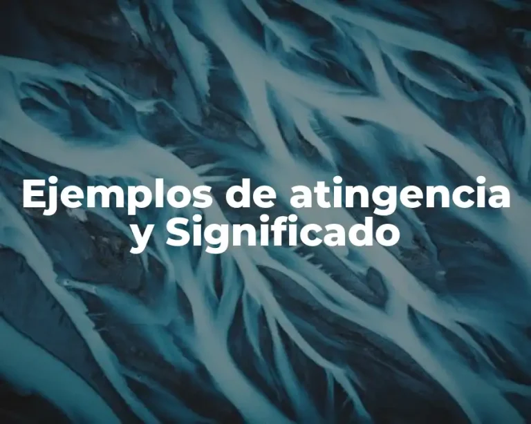Ejemplos de atingencia y Significado