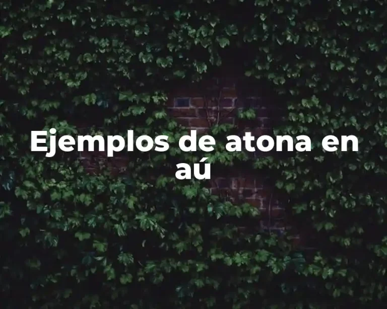 Ejemplos de atona en aú