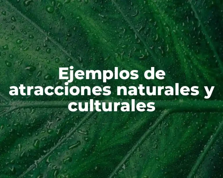 Ejemplos de atracciones naturales y culturales