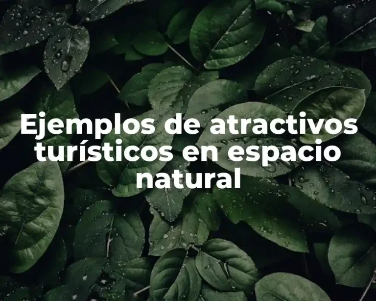 Ejemplos de atractivos turísticos en espacio natural