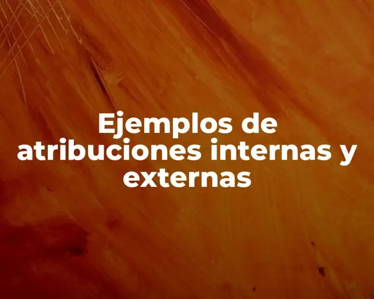 Ejemplos de atribuciones internas y externas
