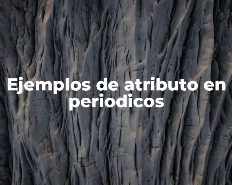 Ejemplos de atributo en periodicos