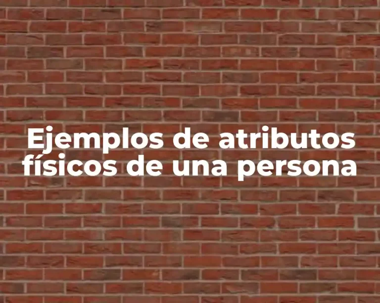 Ejemplos de atributos físicos de una persona