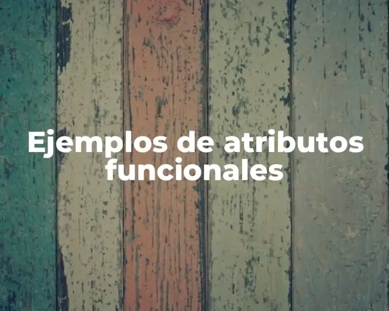 Ejemplos de atributos funcionales
