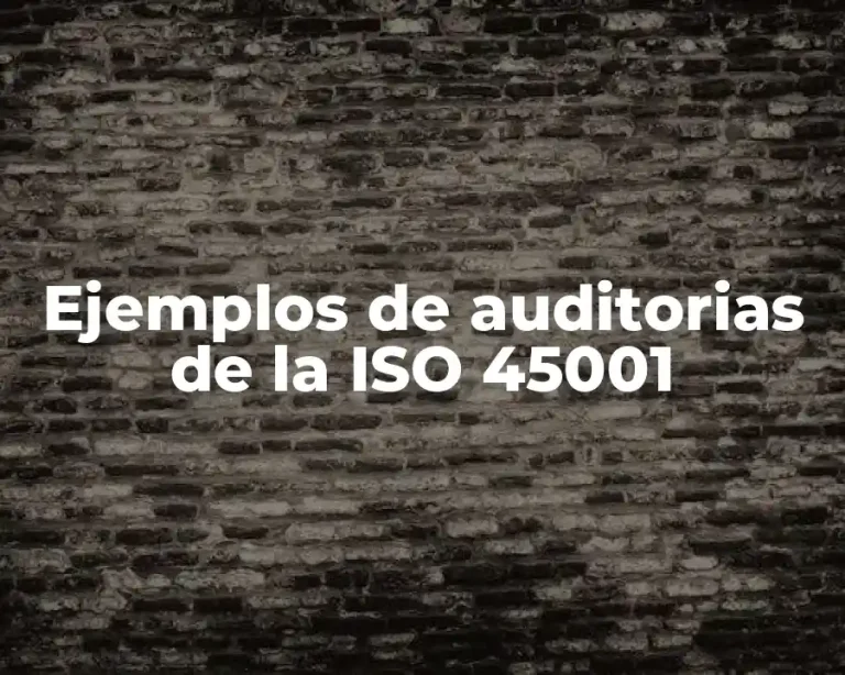 Ejemplos de auditorias de la ISO 45001