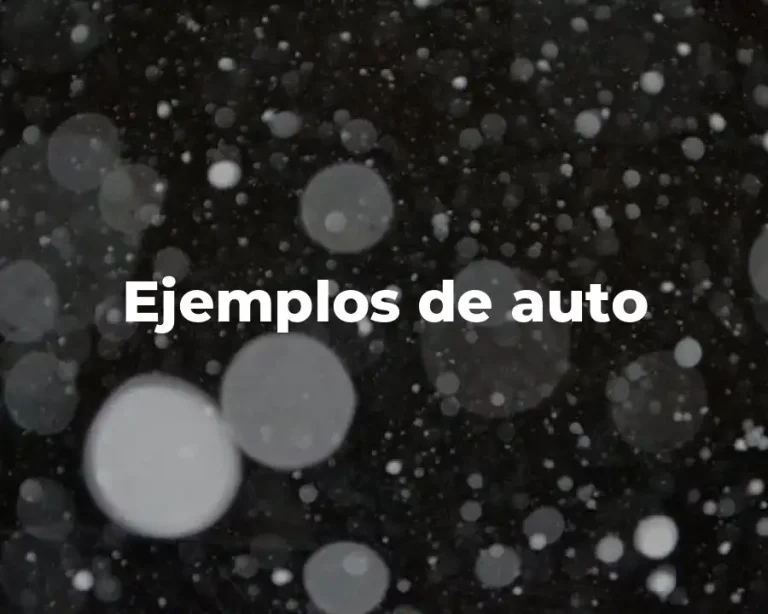 Ejemplos de auto