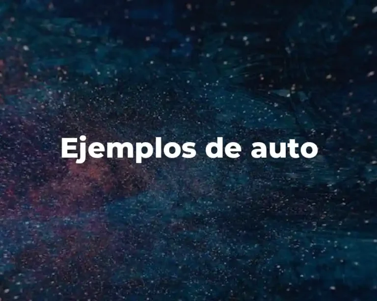 Ejemplos de auto