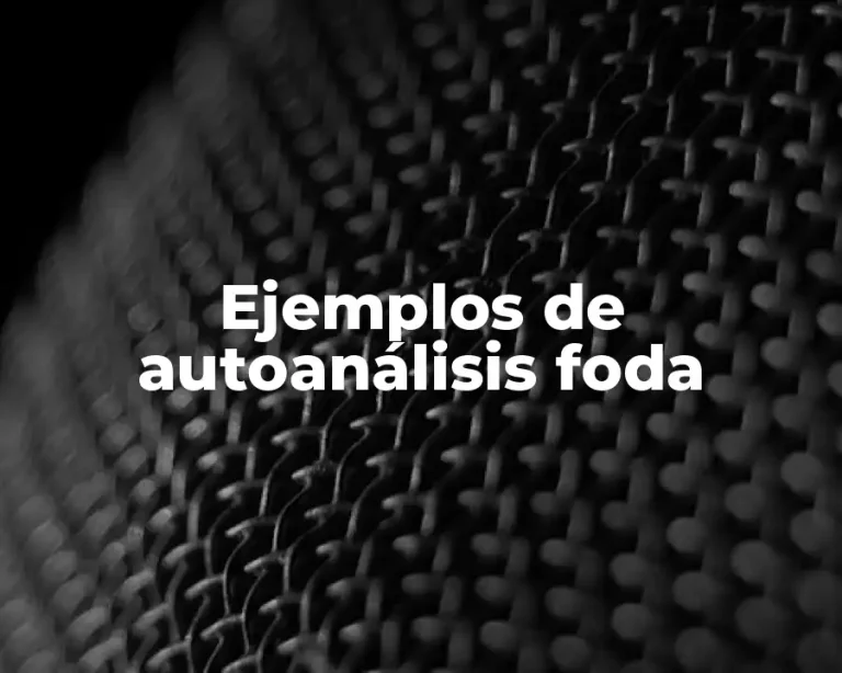 Ejemplos de autoanálisis foda