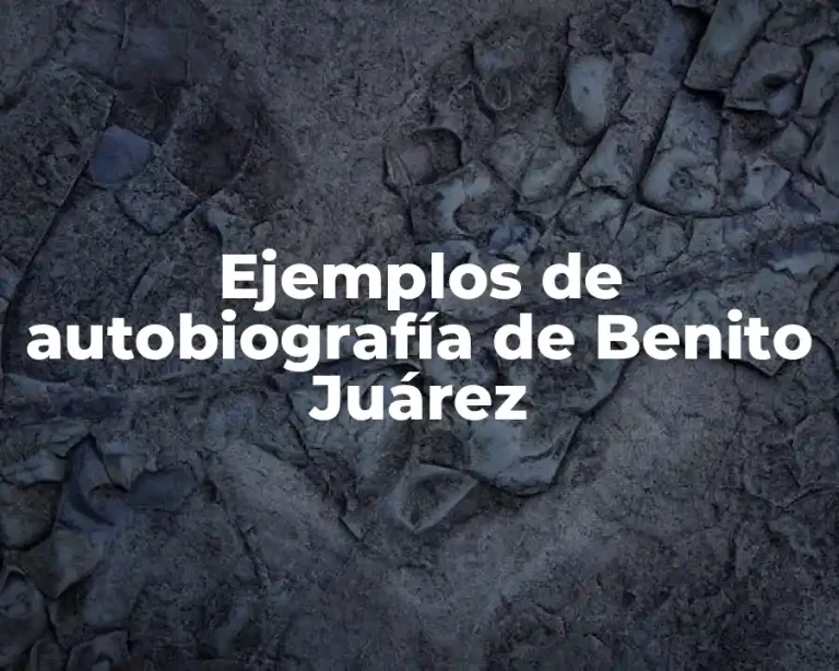 Ejemplos de autobiografía de Benito Juárez
