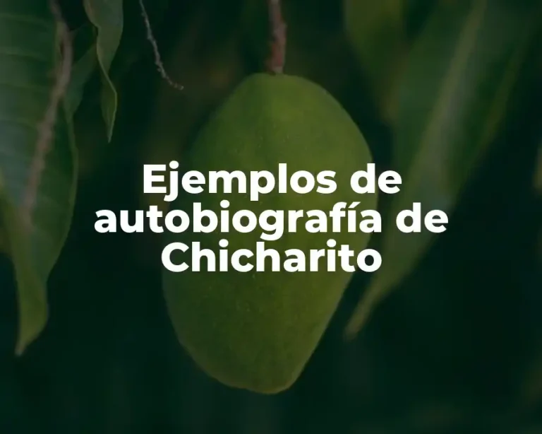 Ejemplos de autobiografía de Chicharito