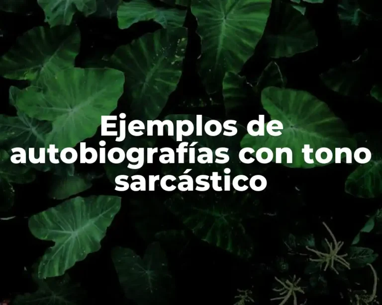 Ejemplos de autobiografías con tono sarcástico
