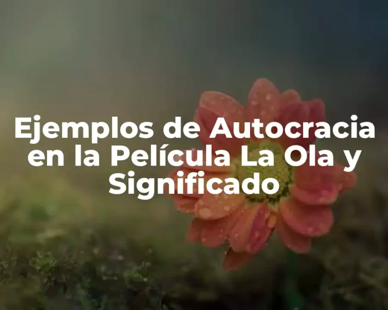 Ejemplos de Autocracia en la Película La Ola y Significado