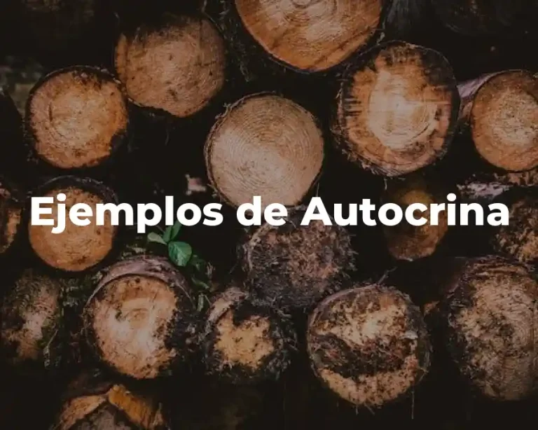 Ejemplos de Autocrina