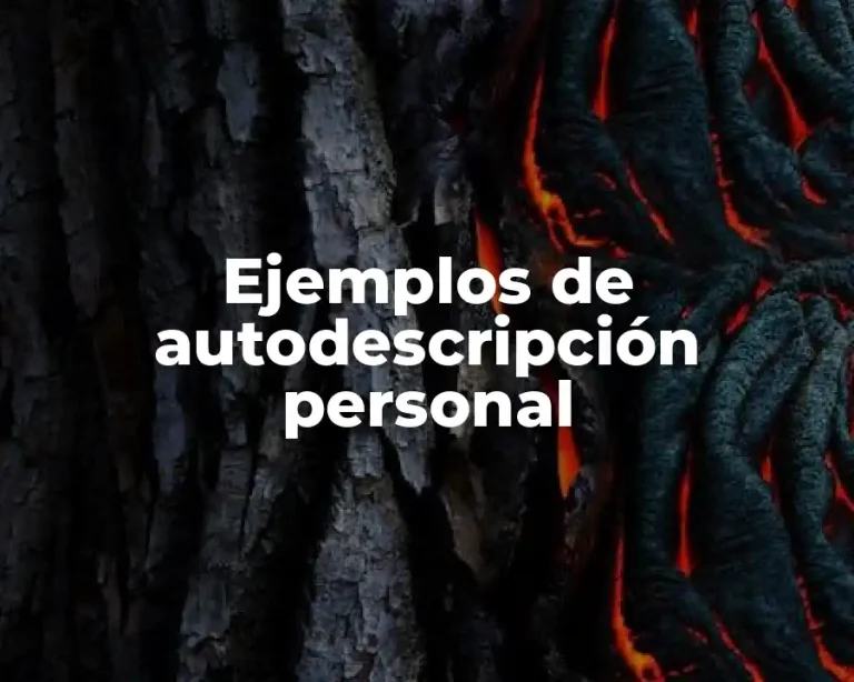 Ejemplos de autodescripción personal
