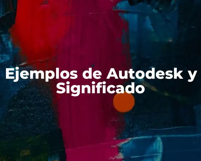 Ejemplos de Autodesk y Significado