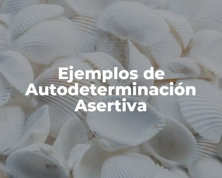 Ejemplos de Autodeterminación Asertiva