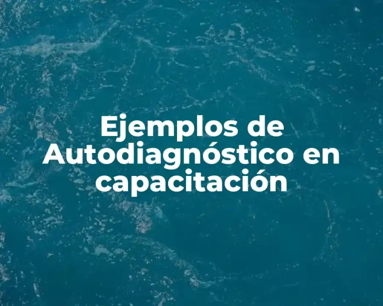 Ejemplos de Autodiagnóstico en capacitación