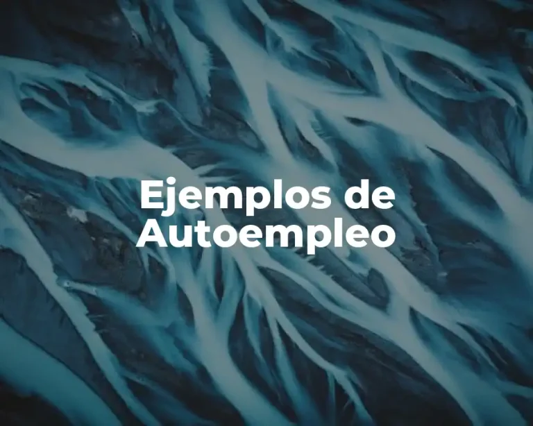 Ejemplos de Autoempleo