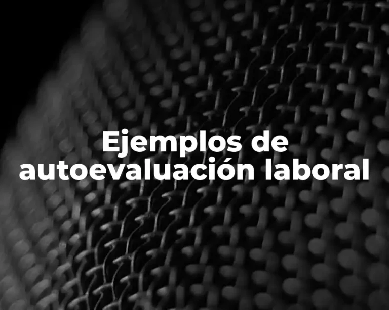 Ejemplos de autoevaluación laboral