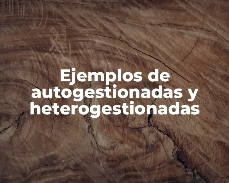 Ejemplos de autogestionadas y heterogestionadas