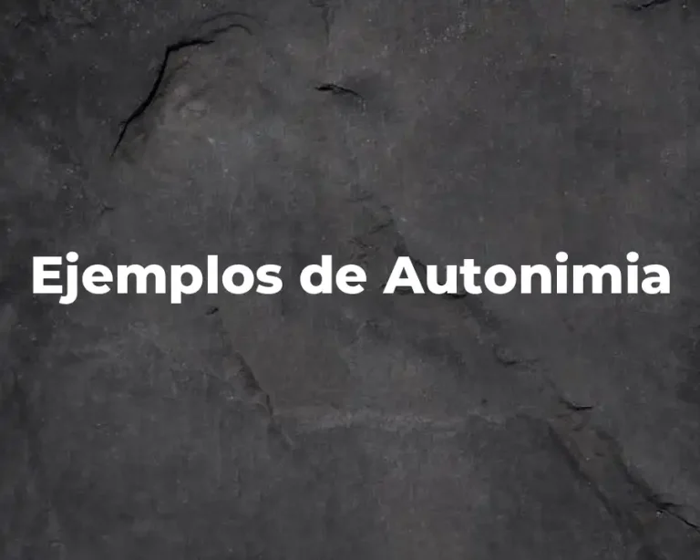 Ejemplos de Autonimia