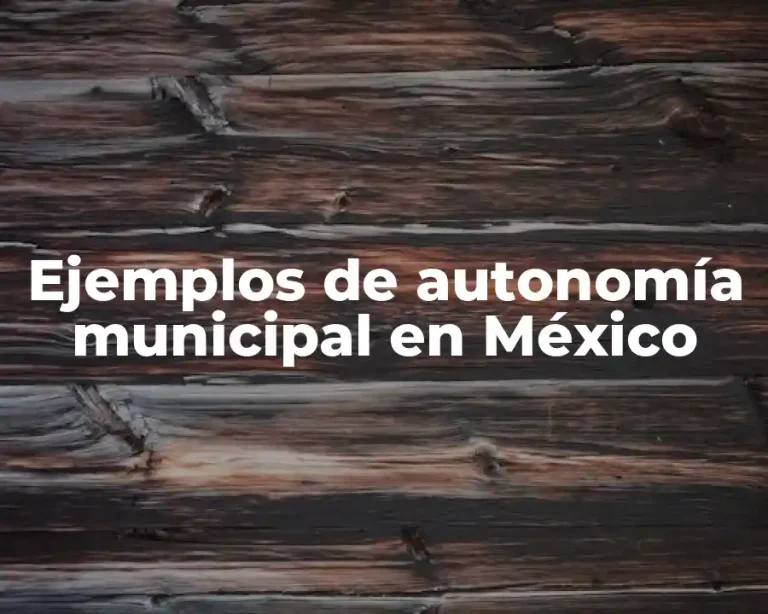 Ejemplos de autonomía municipal en México