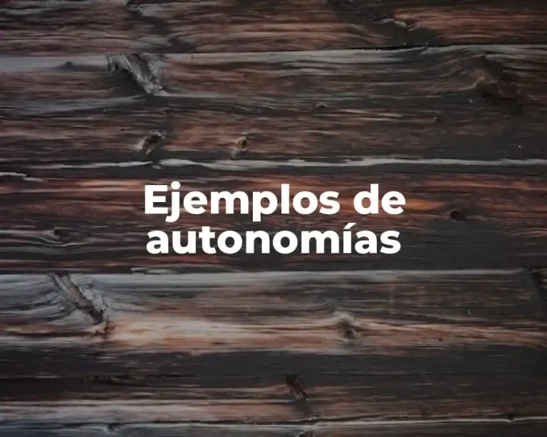 Ejemplos de autonomías