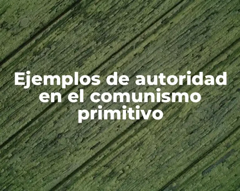 Ejemplos de autoridad en el comunismo primitivo