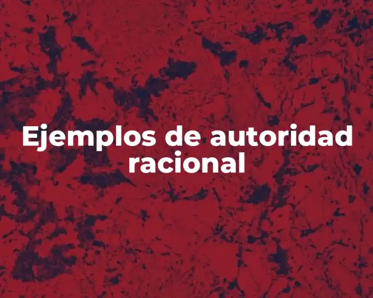Ejemplos de autoridad racional