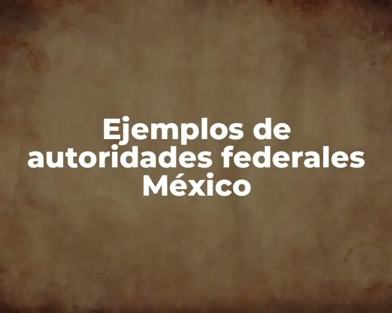 Ejemplos de autoridades federales México