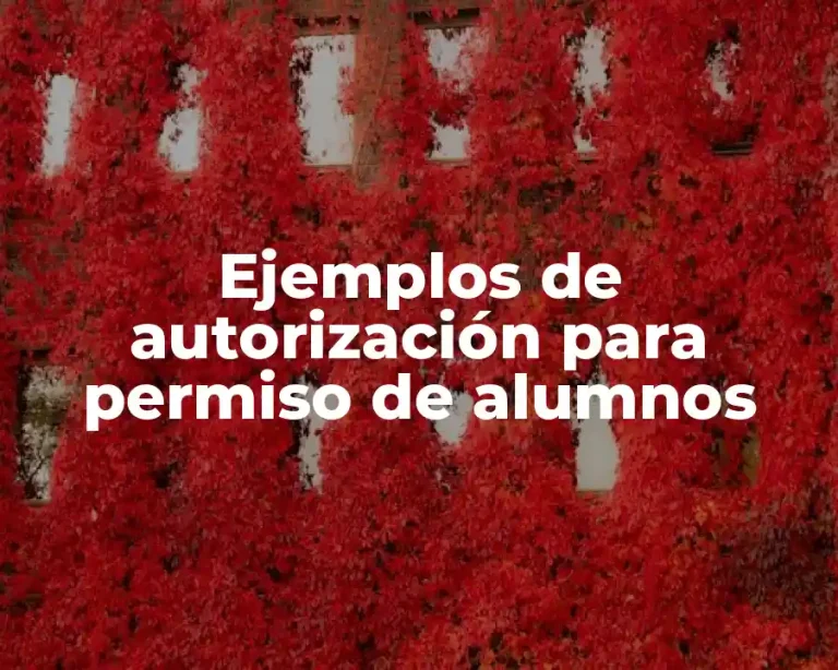 Ejemplos de autorización para permiso de alumnos