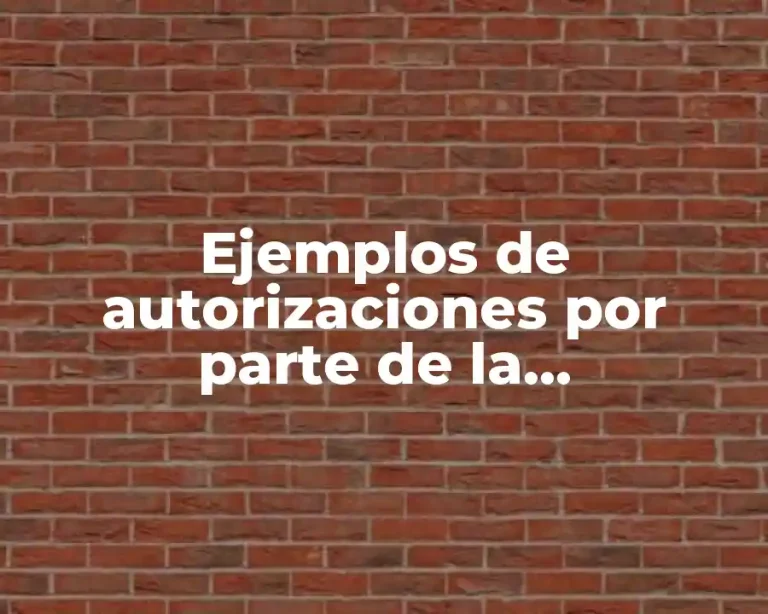 Ejemplos de autorizaciones por parte de la administración pública y Significado