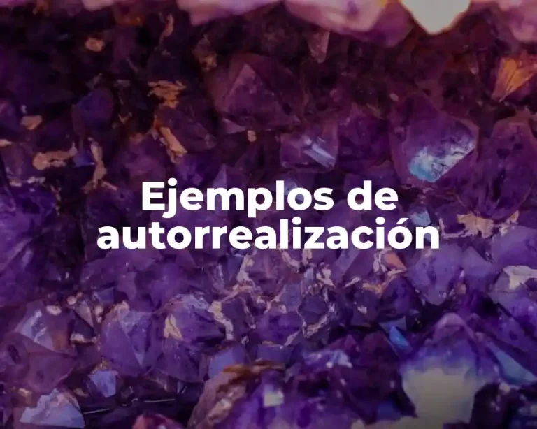 Ejemplos de autorrealización