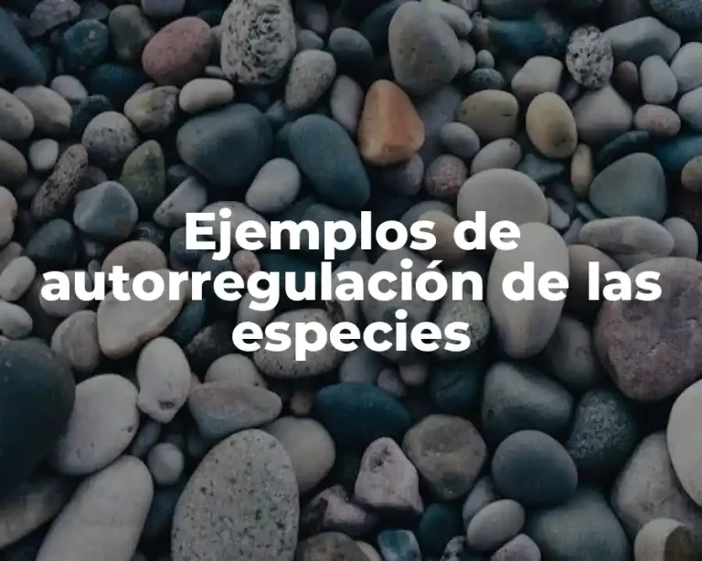 Ejemplos de autorregulación de las especies