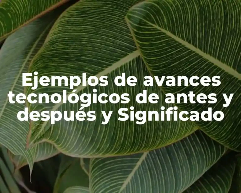 Ejemplos de avances tecnológicos de antes y después y Significado